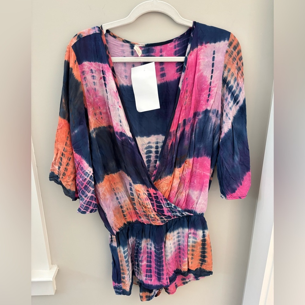 Tie Dye Romper Swim Cover-Up